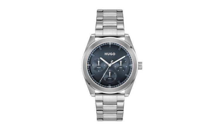 HUGO Men's Blue Dial Stainless Steel Bracelet Watch