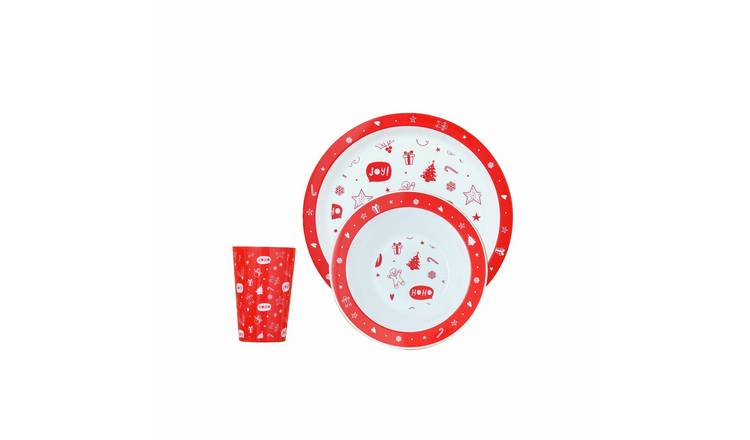 Tots to Tweens Christmas 3 Pieces Dinnerware Set