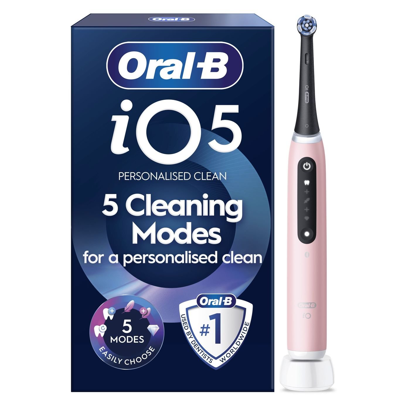 Buy Oral-B iO5 Rechargeable Toothbrush - Blush Pink | Electric