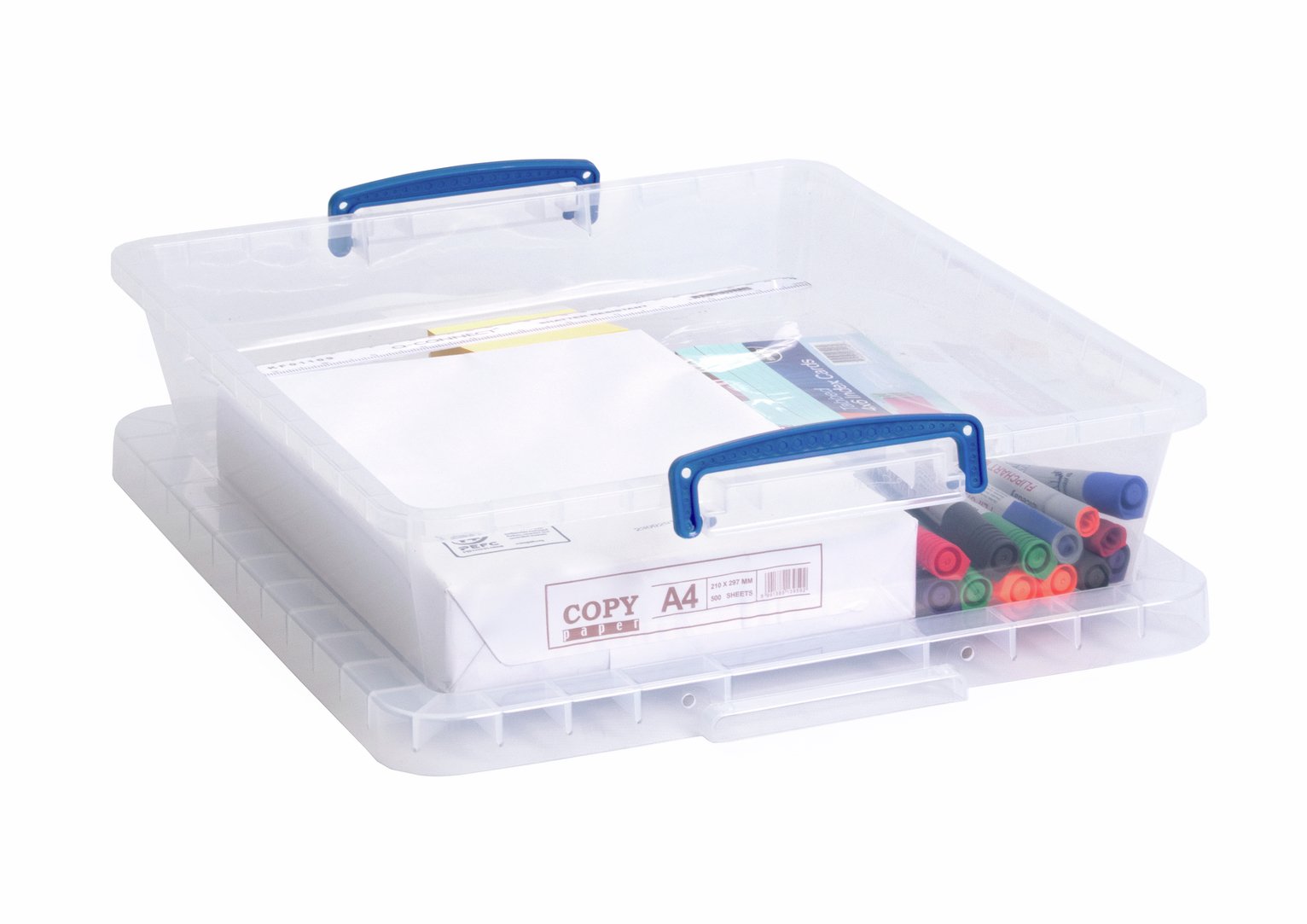 Really Useful Box Opbergdoos 9 liter, transparant felroze