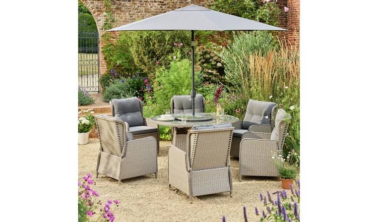 Argos Home Teramo 6 Seater Rattan Effect Patio Set