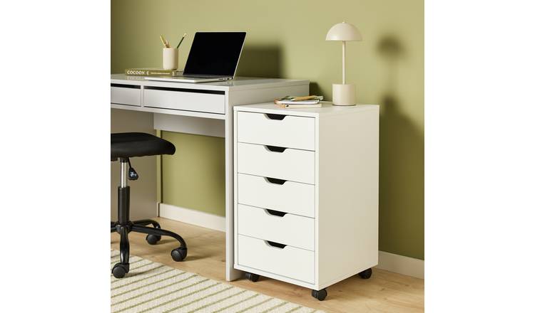 Argos Home 5 Drawers Filing Cabinet - White