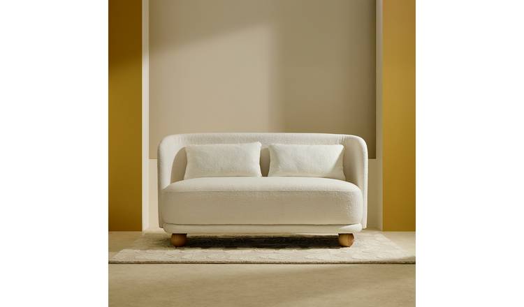 Habitat Poppy Fabric 2 Seater Sofa - Natural