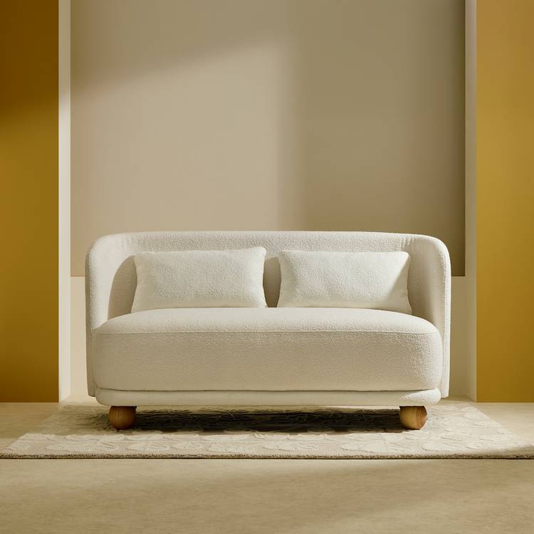 Habitat Poppy Fabric 2 Seater Sofa - Natural 0