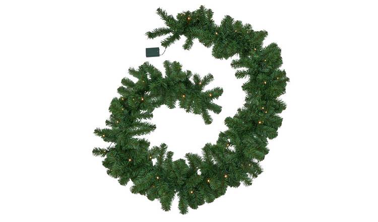 Habitat Pre Lit Christmas Door Garland