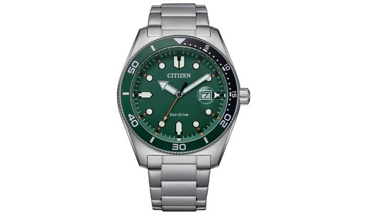 Citizen Men's Green Dial Stainless Steel Bracelet Watch