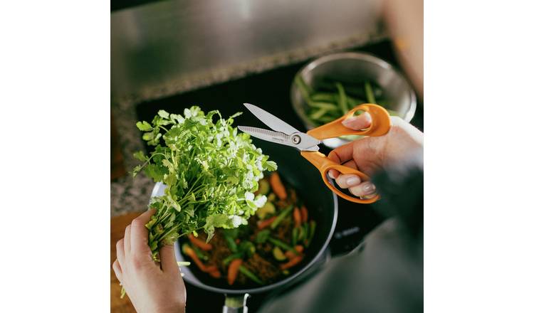 Fiskars 18cm Kitchen Scissors - Orange