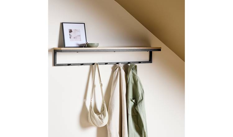 Habitat Loft Living 100cm Wall Rack - Natural