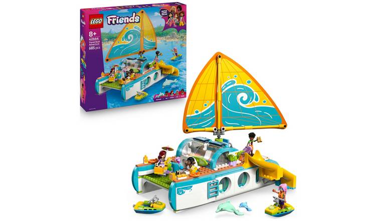 LEGO Friends Travel Boat Adventure Toy with 2 Dolphins 42664