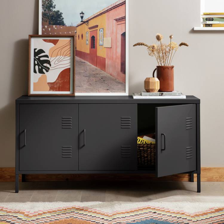 Habitat Stevie 3 Door Locker - Black 0