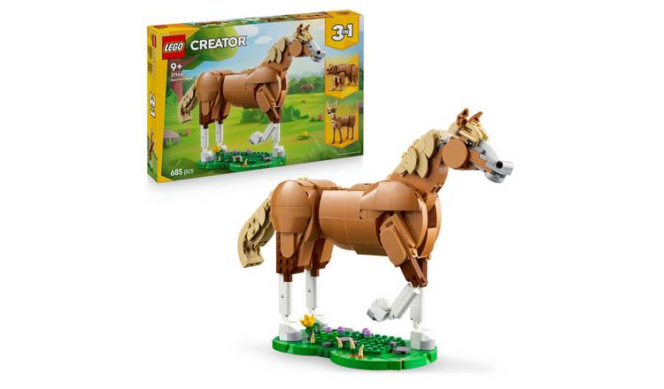 LEGO Creator 3in1 Beautiful Horse, Toy Animals Set 31166