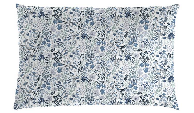 Argos Home Ditsy Floral Standard Pillowcase Pair - Blue