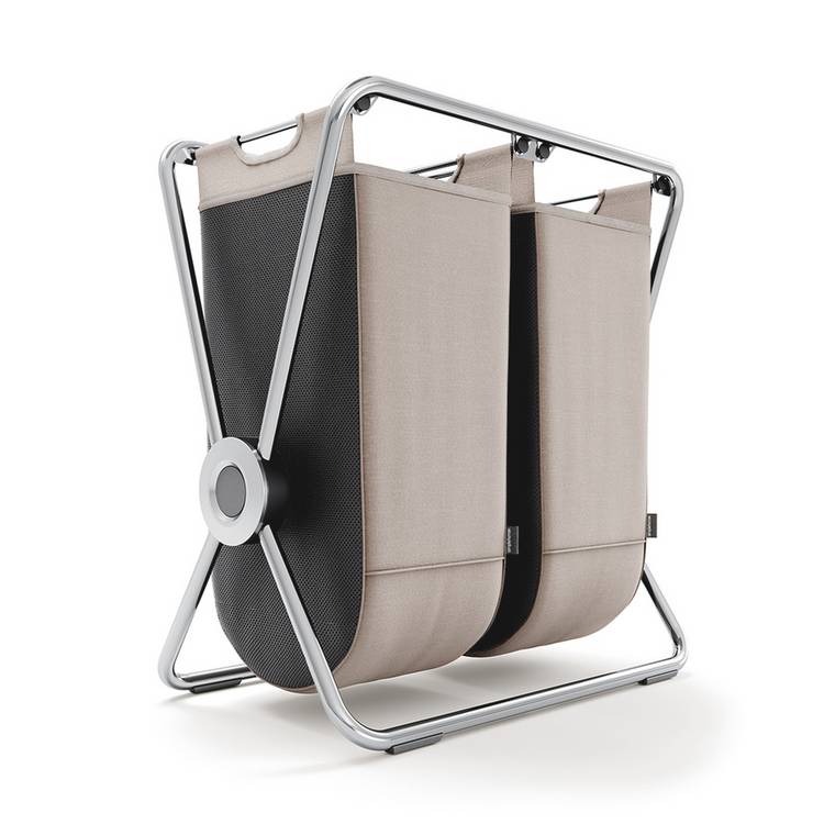 Simplehuman 48 L Double X Frame Hamper - Stainless Steel 0