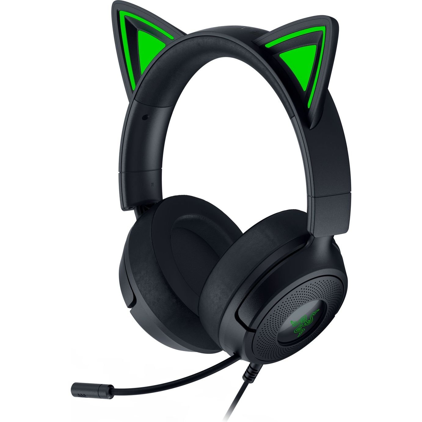 Cat Ear-koptelefoon met Ruisonderdrukkende Microfoon, Bekabelde Over-ear Gaming-headset met Verwijderbare Kattenoren, voor Pc, voor One, voor, voor (PIN K