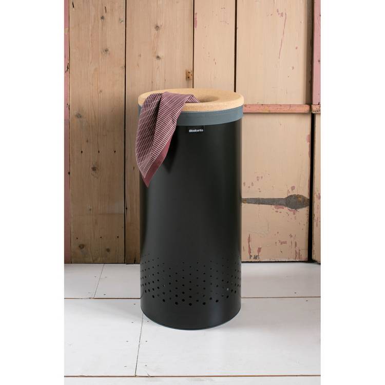 Brabantia 35 Litre Laundry Container Lid Bin - Black 0