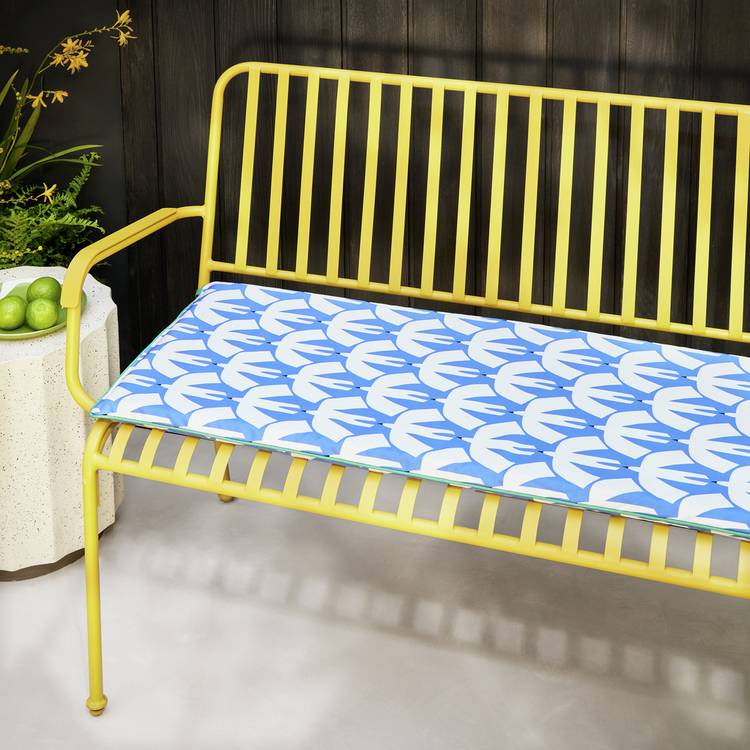Habitat x Scion Pajaro Garden Bench Cushion - Blue 0