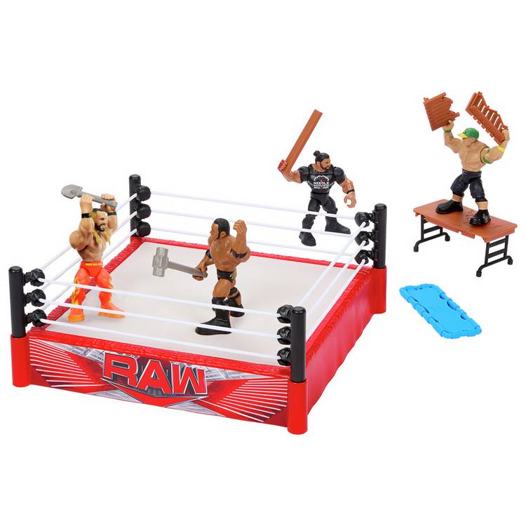 WWE Knuckle Crunchers Rebound Ring  Playset & Figure 0