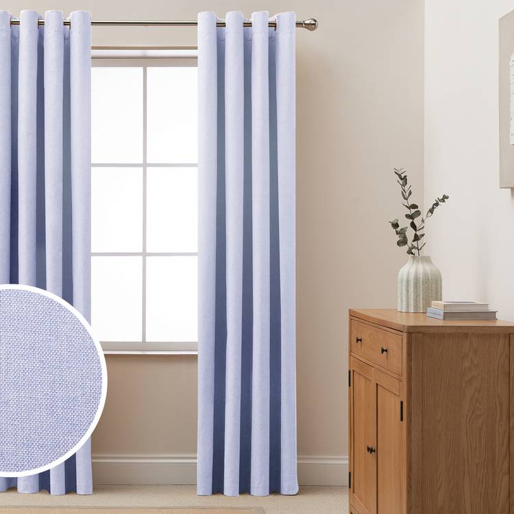 Habitat Blackout Eyelet Curtains - Lilac Purple - 168x229cm 0