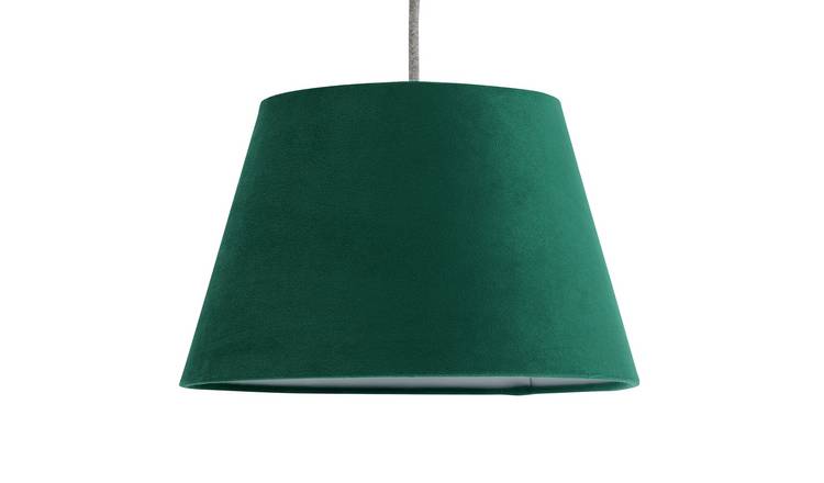 Argos Home Emerald Velvet Taper Easy Fit Lampshade - 27cm