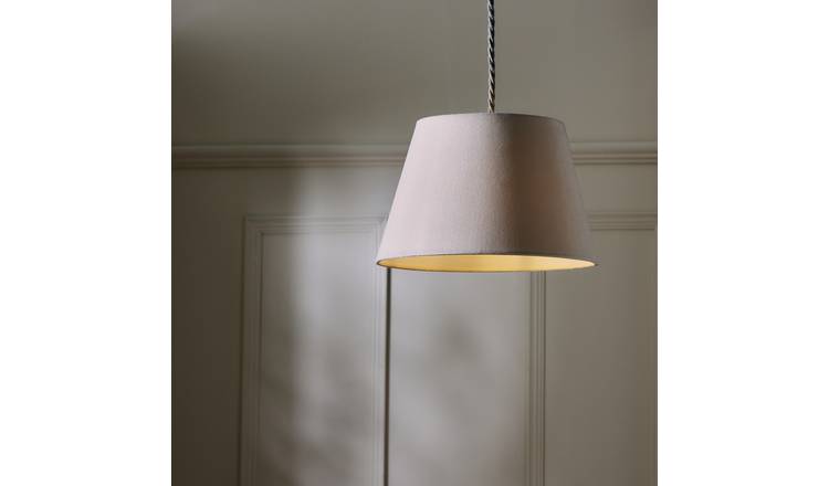 Argos Home Latte Velvet Taper Easy Fit Lampshade - 27cm