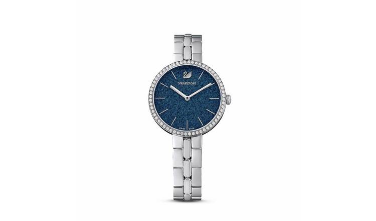 Swarovski Blue Dial Stainless Steel Bracelet Watch