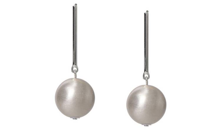 Liars & Lovers Silver Brushed Ball Drop Earrings