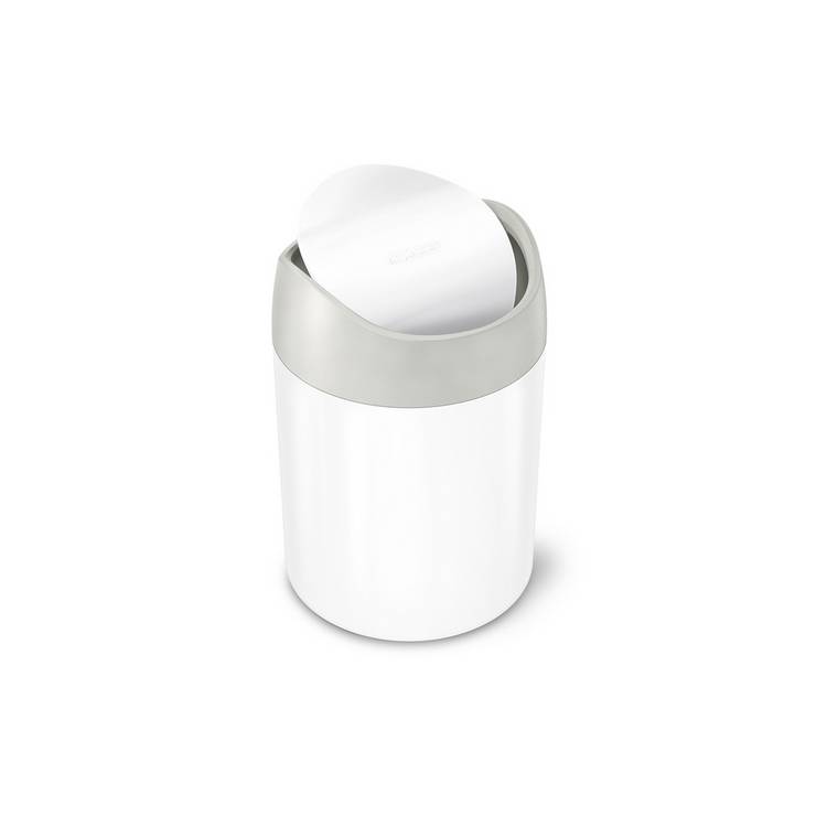 Simplehuman 1.5L Mini Waste Bin - White 0