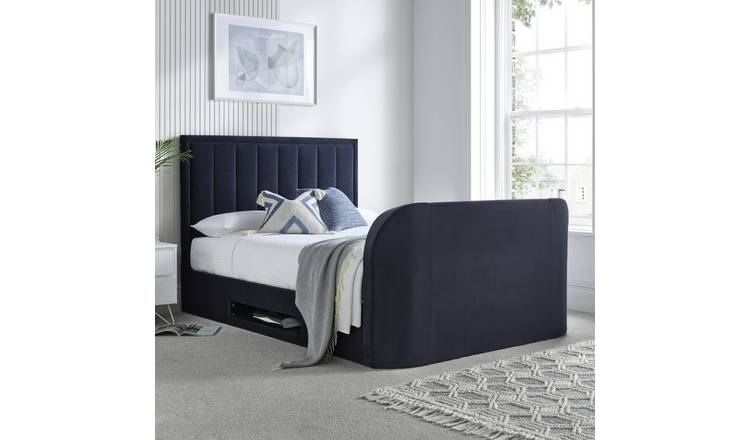 Time4Sleep Santorini Double Side Lift Ottoman TV Bed - Blue