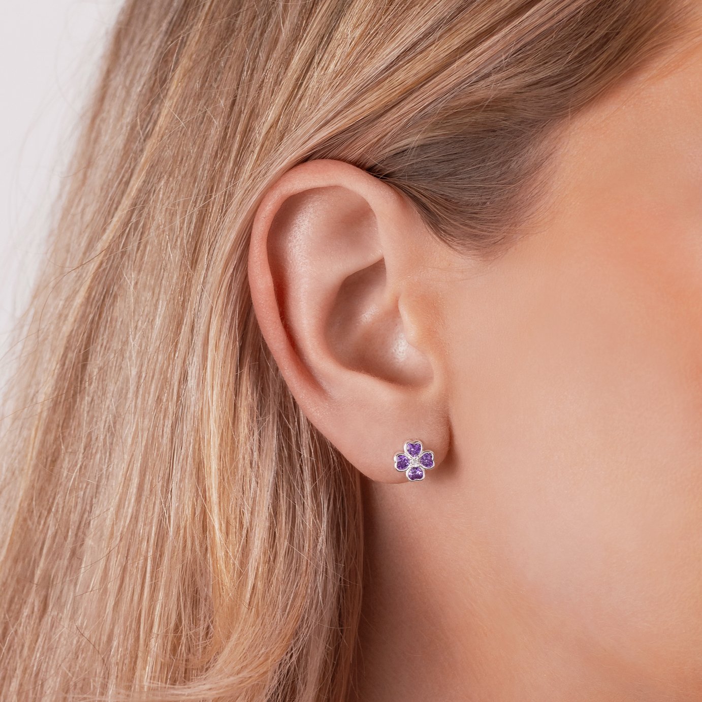 Buy Radley Sterling Silver Heart Flower Stud Earrings | Womens
