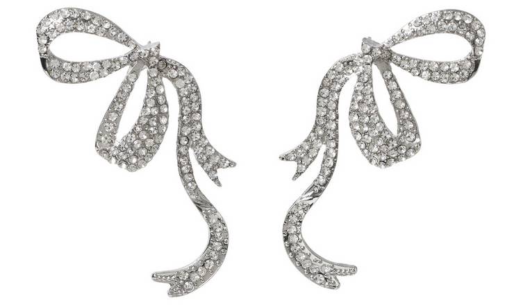 Liars & Lovers Rhinestone Bow Stud Earrings