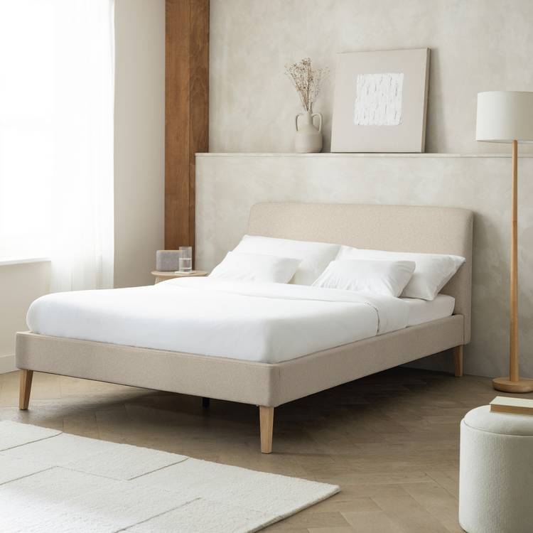 Habitat Ren Kingsize Bed Frame - Beige 0