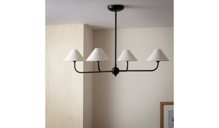 Habitat Metal Spider Leg Chandelier - Matte Black
