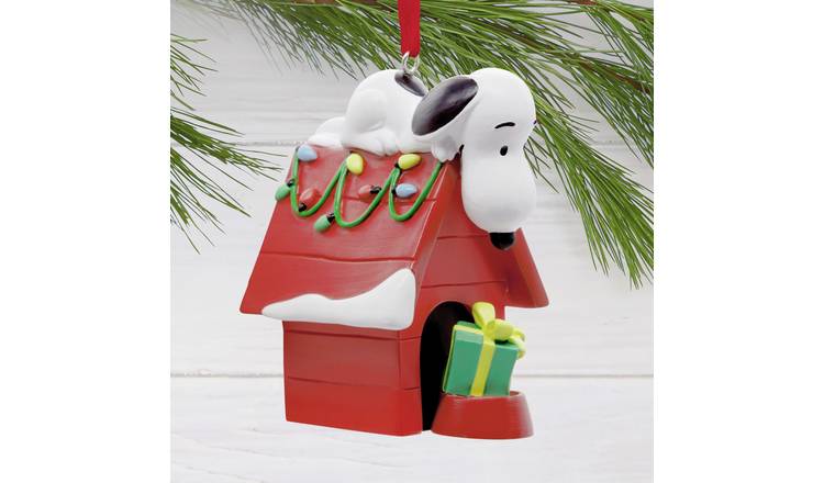 Hallmark Peanuts Snoopy with Doghouse Hanging Ornament
