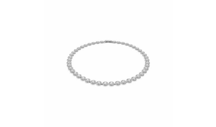 Swarovski Rhodium Plated Una Angelic Tennis Necklace