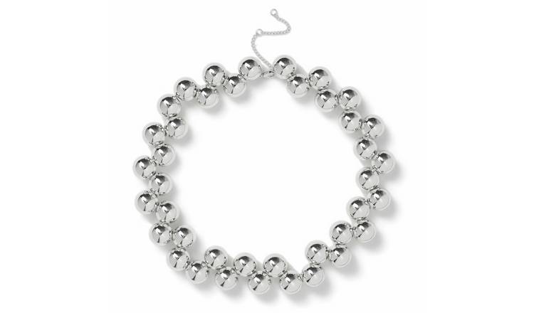 Freedom Silver Chunky Ball Necklace