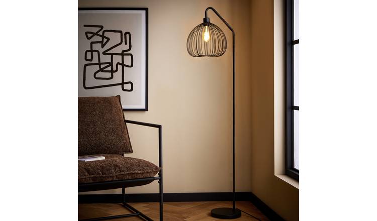 Argos Home Nyx Metal Floor Lamp - Black