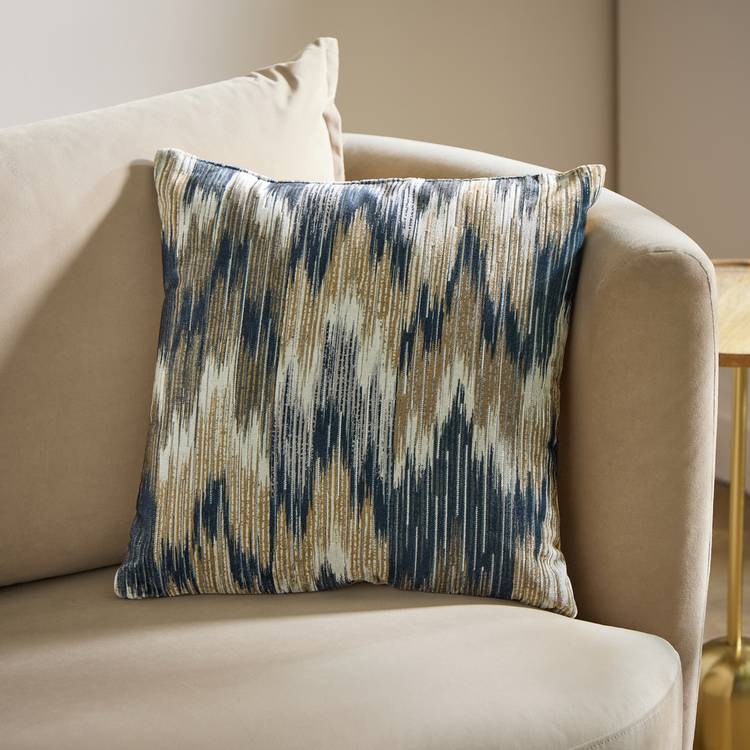 Habitat Ikat Jacquard Cushion - Neutral - 43x43cm 0