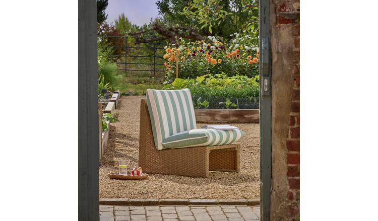 Habitat Ivy Stripe Rattan Accent Chair