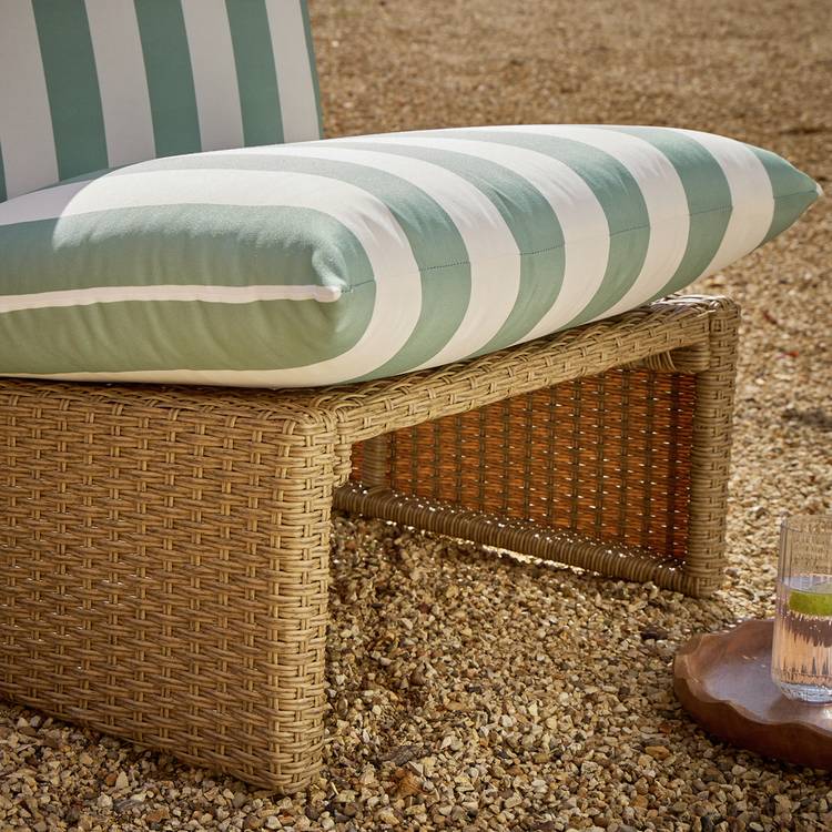 Habitat Ivy Stripe Rattan Accent Chair 0