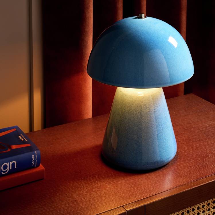 Habitat Hayden Ceramic Table Lamp - Blue 0