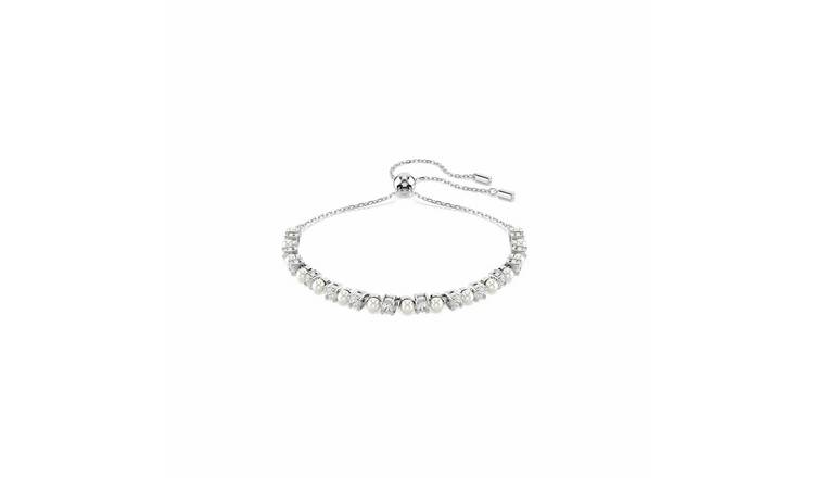 Swarovski Rhodium Plated Matrix Tennis Bracelet