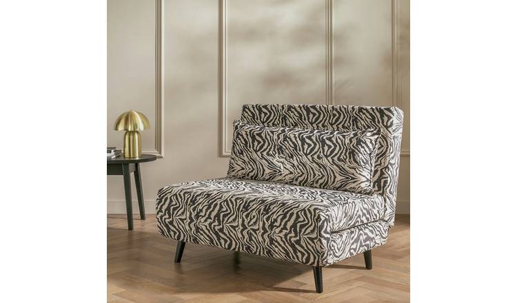 Habitat Roma Small Double Fabric Chairbed - Zebra Print