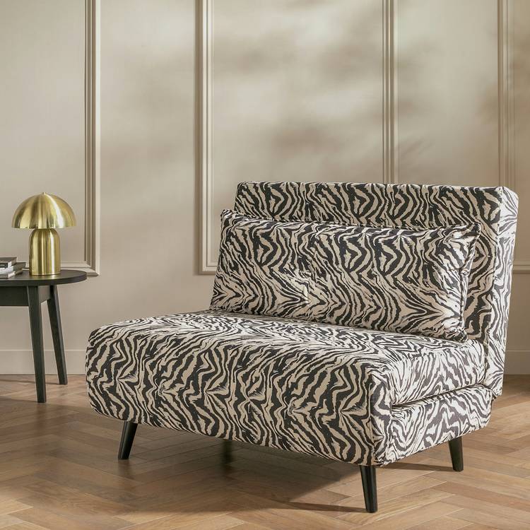 Habitat Roma Small Double Fabric Chairbed - Zebra Print 0