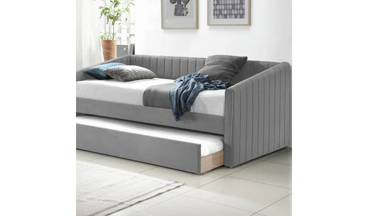 Time4Sleep Sanderson Single Guest Bed with Trundle - Grey