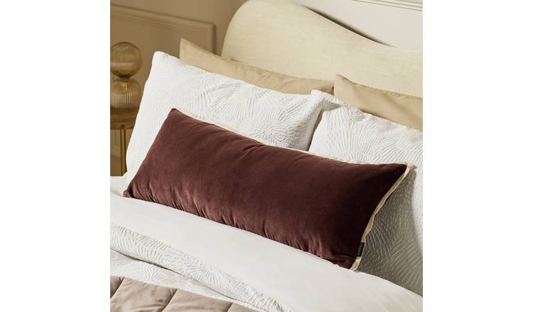 Habitat Lumbar Long Cushion - Coffee - 80x30cm
