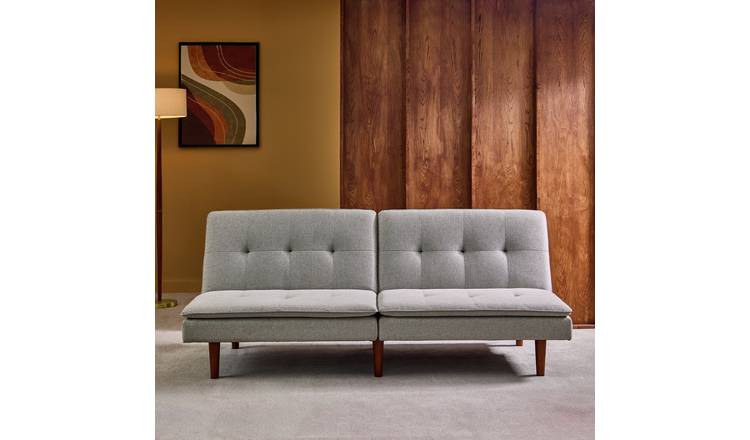 Habitat Theo Fabric 3 Seater Clic Clac Sofa Bed - Grey