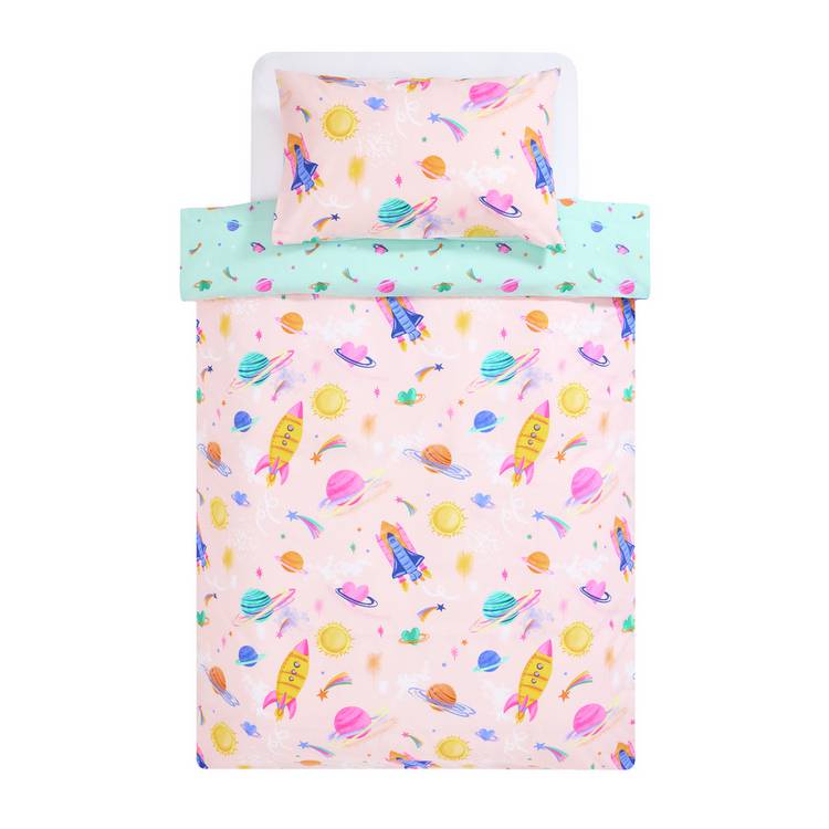 Habitat Space Girl Pink Kids Bedding Set - Toddler 0