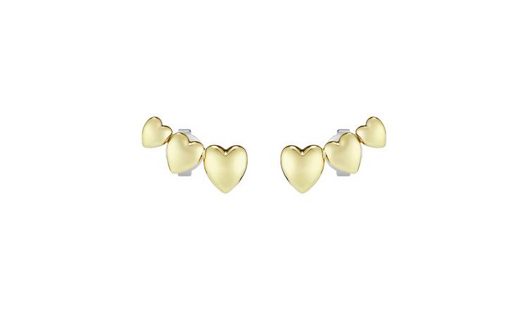 Olivia Burton Yellow Gold Mini Heart Stud Earrings