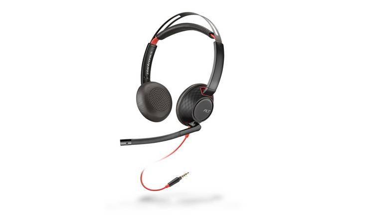 Poly Black wire 5220 USB-C 3.5mm Plug PC Headset - Black