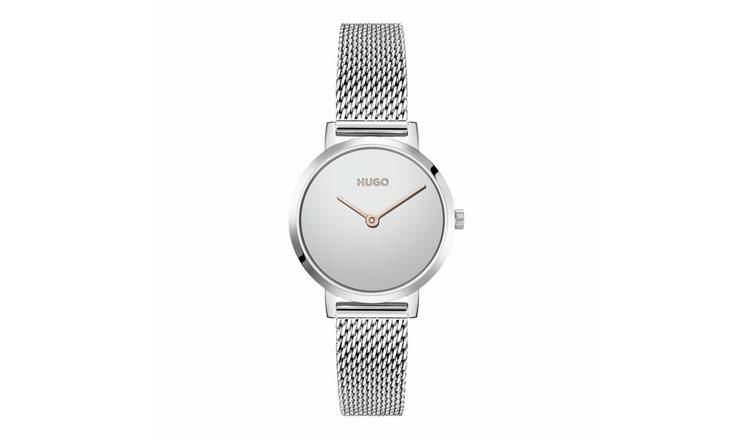 HUGO Ladies Silver Stainless Steel Adjustable Strap Watch